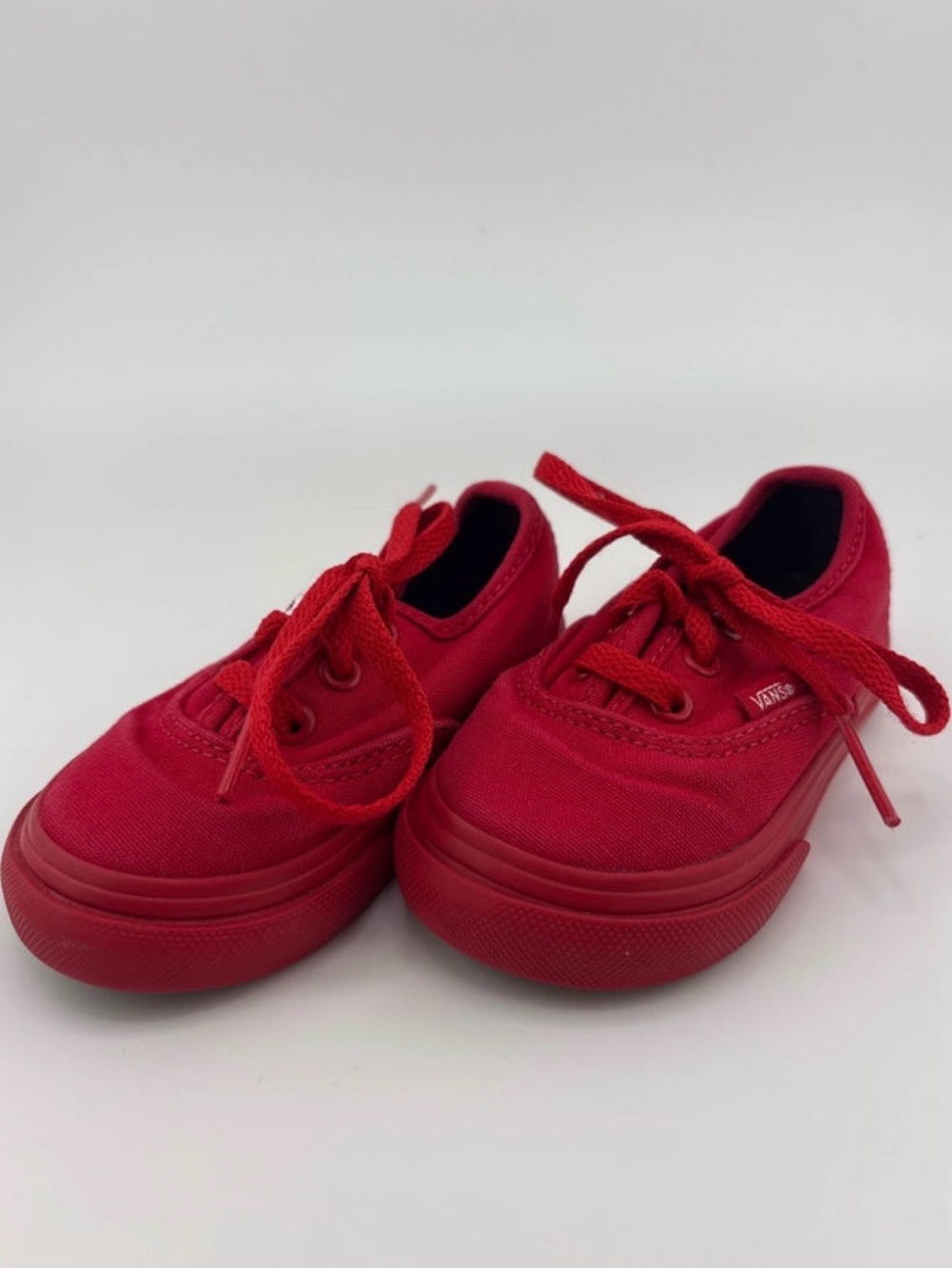 Vans Kids Low Top Canvas Sneakers - Red